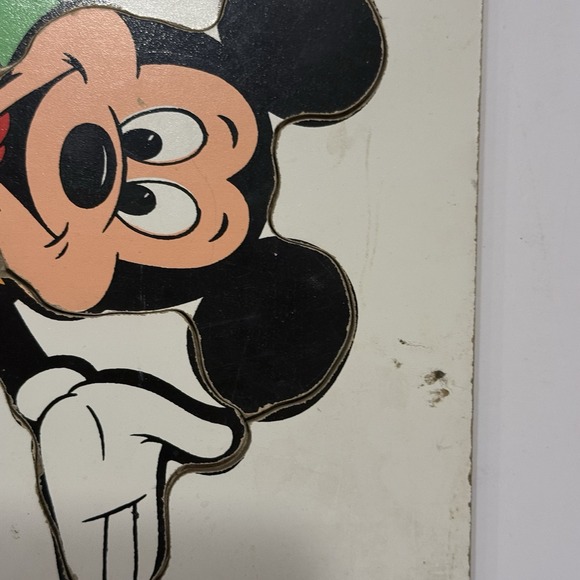 Vintage Walt Disney WOOD Puzzle PLAYSKOOL Mickey Mouse 190-05 8 pieces 9x12" T17 - Picture 9 of 12